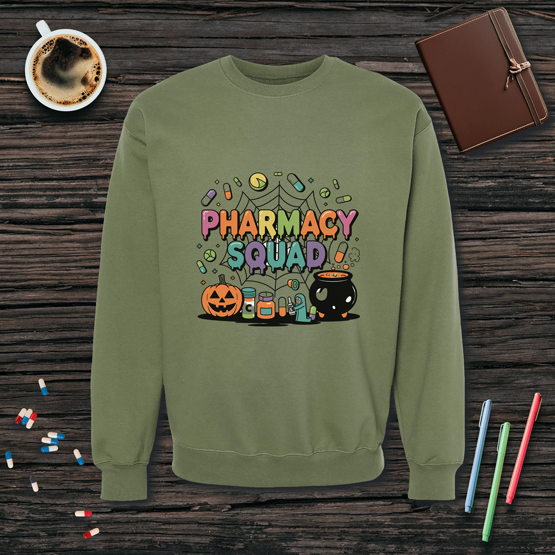 Pharmacy Squad v3 - Halloween Fleece Crewneck Sweatshirt