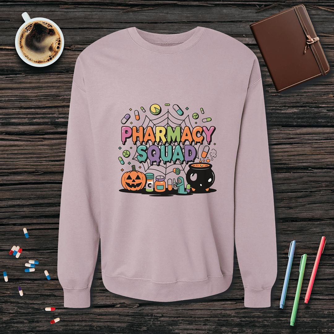 Pharmacy Squad v3 - Halloween Fleece Crewneck Sweatshirt