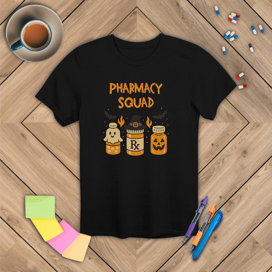 Pharmacy Squad Halloween Bottles T-Shirt