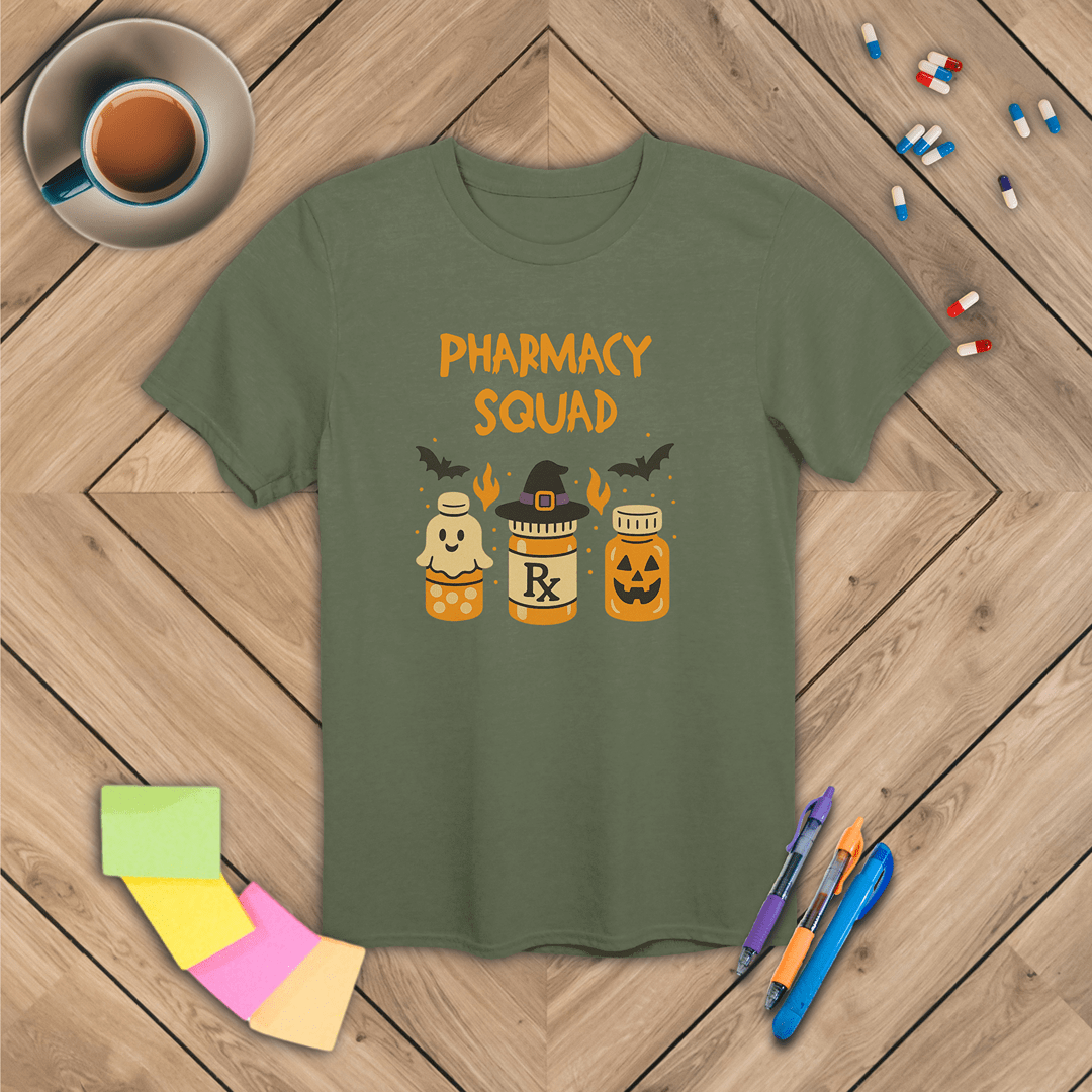 Pharmacy Squad Halloween Bottles T-Shirt