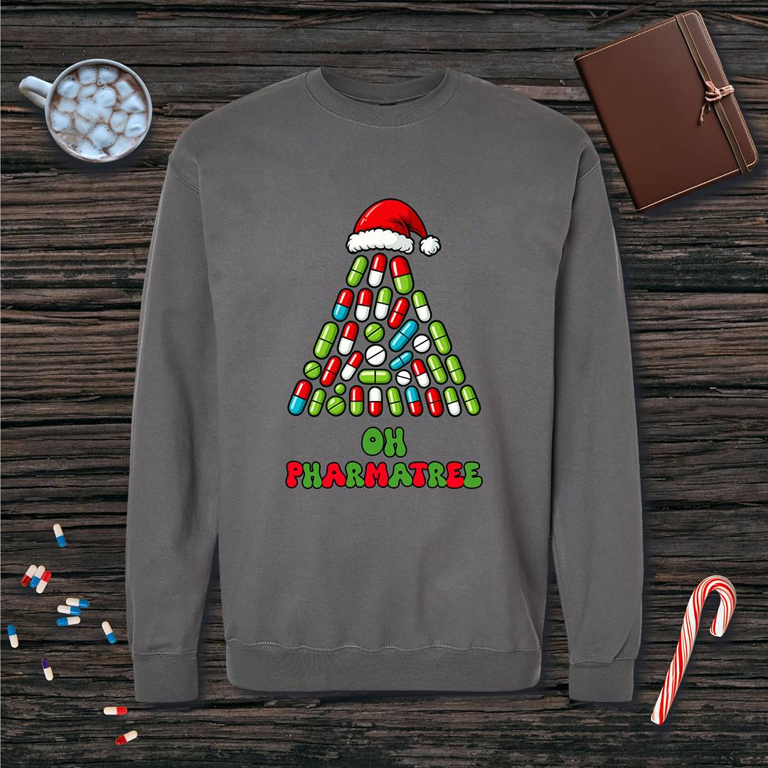 Oh Pharmatree Christmas Fleece Crewneck Sweatshirt
