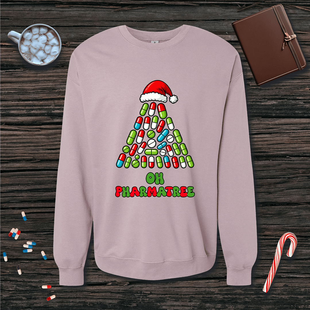 Oh Pharmatree Christmas Fleece Crewneck Sweatshirt