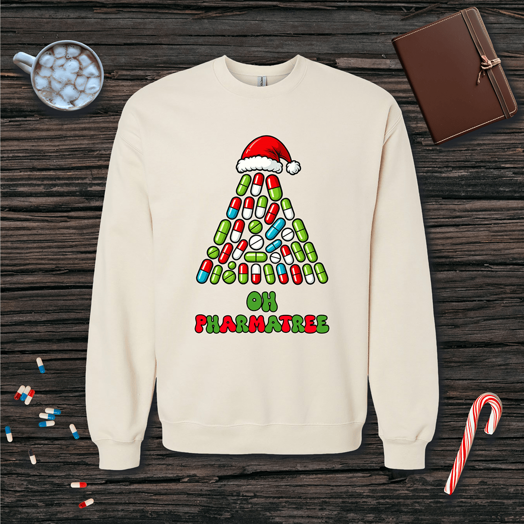 Oh Pharmatree Christmas Fleece Crewneck Sweatshirt