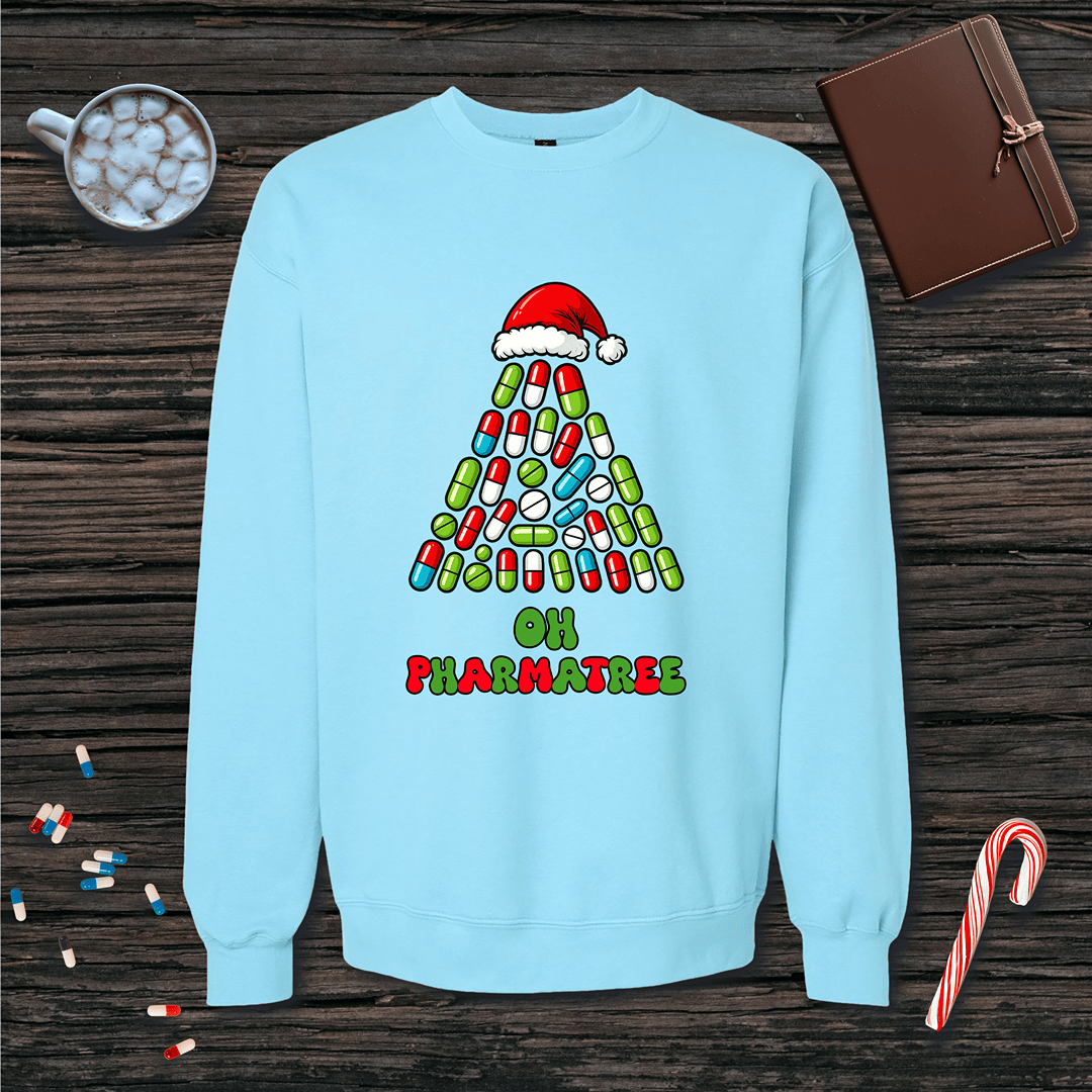 Oh Pharmatree Christmas Fleece Crewneck Sweatshirt
