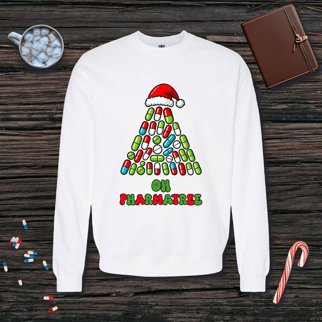 Oh Pharmatree Christmas Fleece Crewneck Sweatshirt