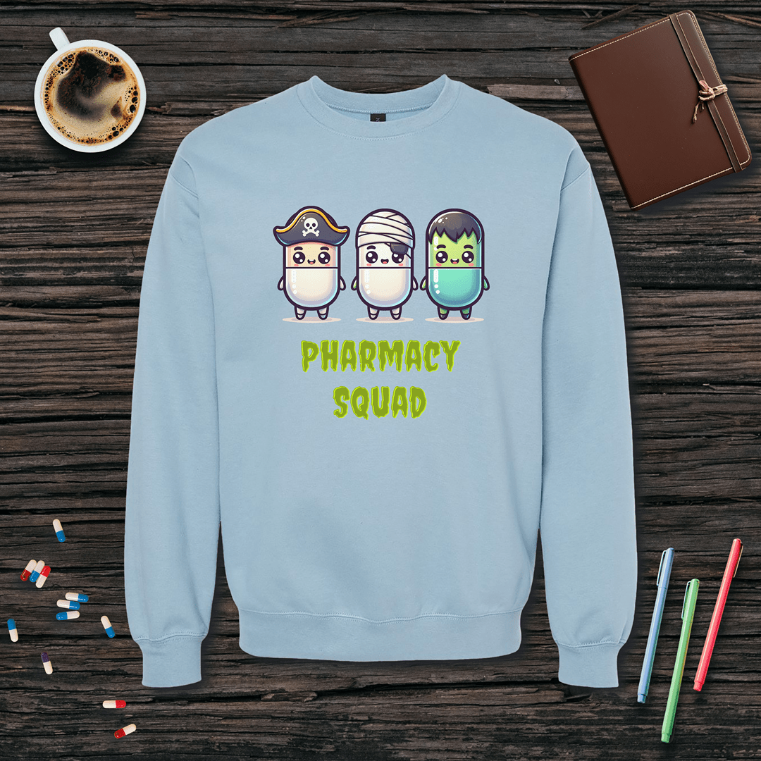 Pharmacy Squad of 3 - Halloween Fleece Crewneck Sweatshirt