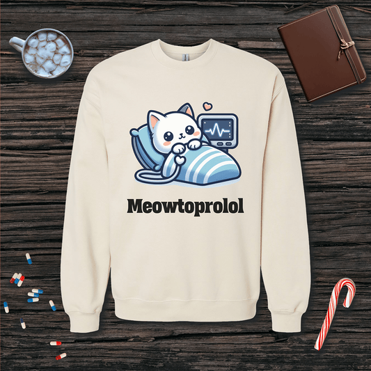 Meowtoprolol v1 Fleece Crewneck Sweatshirt