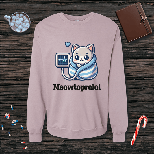 Meowtoprolol v2 Fleece Crewneck Sweatshirt