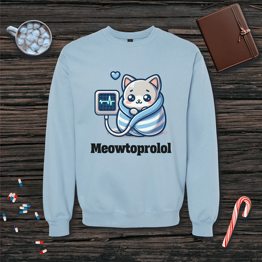 Meowtoprolol v2 Fleece Crewneck Sweatshirt