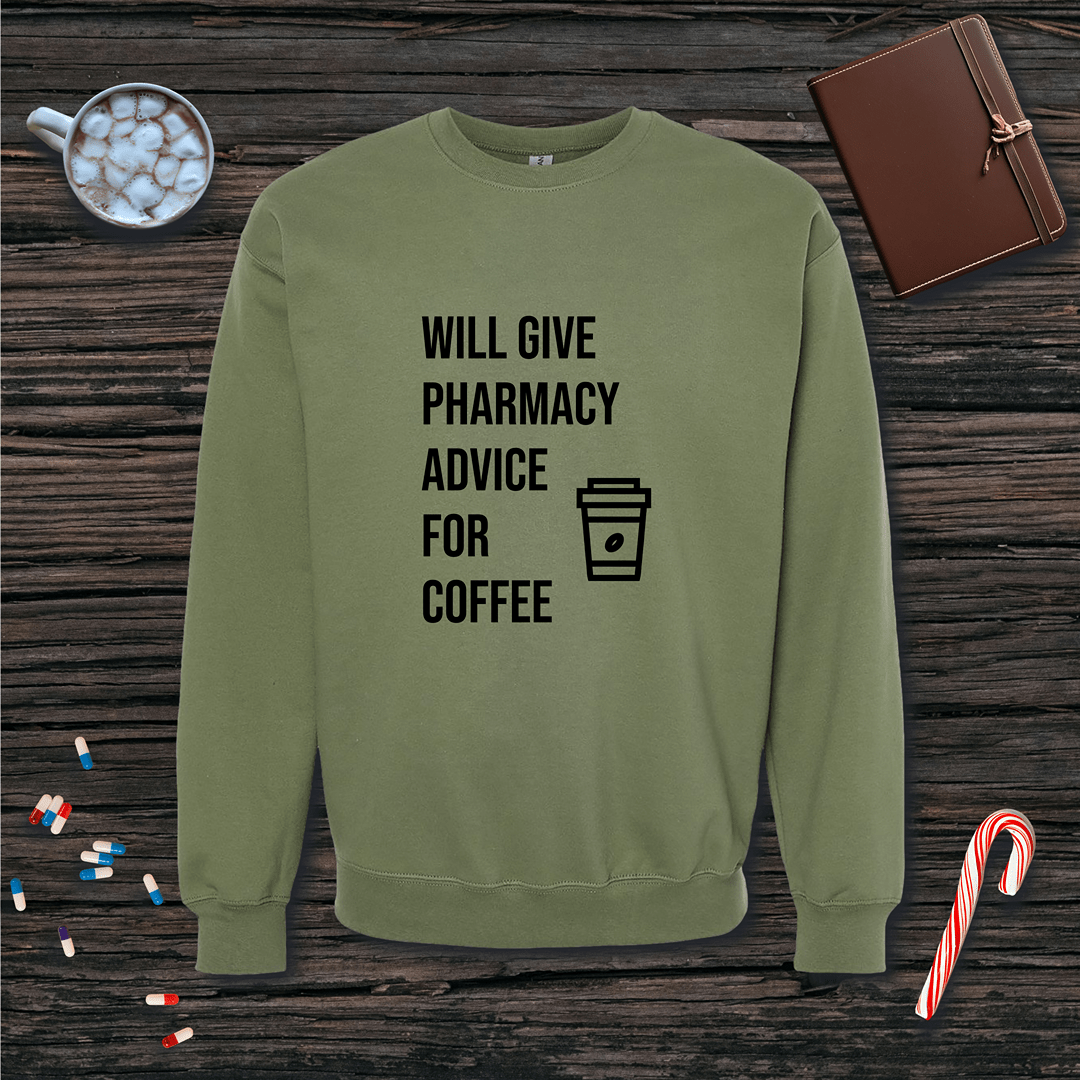 Advice for Coffee Fleece Crewneck Sweatshirt