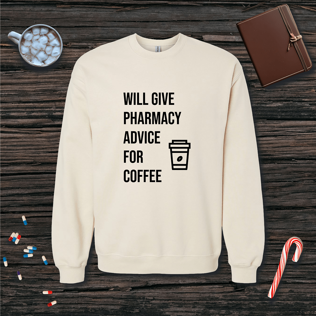 Advice for Coffee Fleece Crewneck Sweatshirt