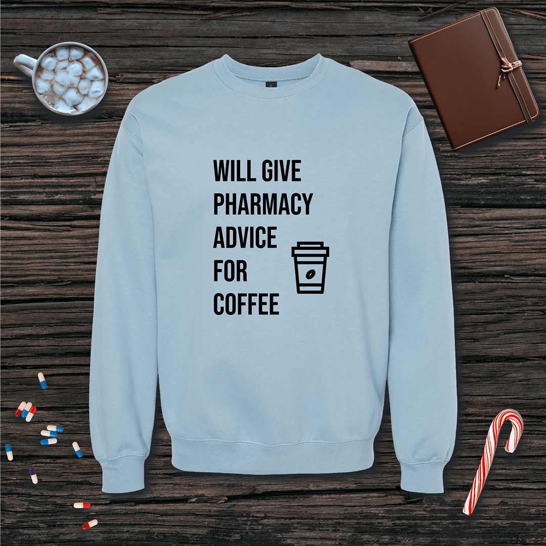 Advice for Coffee Fleece Crewneck Sweatshirt