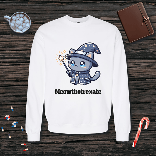 Meowthotrexate Fleece Crewneck Sweatshirt