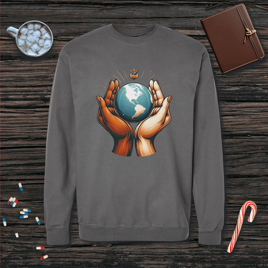 One World One Pharmacy - North & South America Fleece Crewneck Sweatshirt
