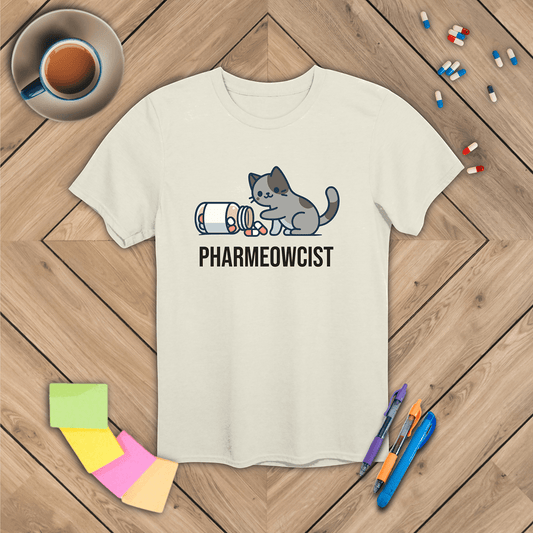 Pharmeowcist - Gray Cat T-Shirt