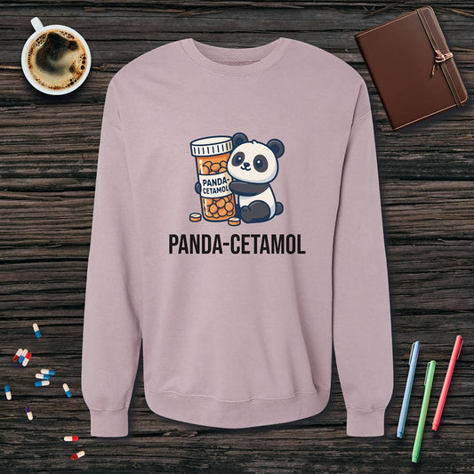 Panda-cetamol Fleece Crewneck Sweatshirt