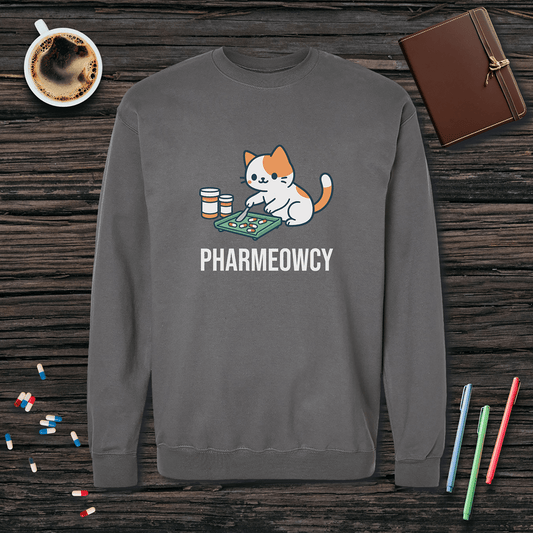 Pharmeowcy Fleece Crewneck Sweatshirt