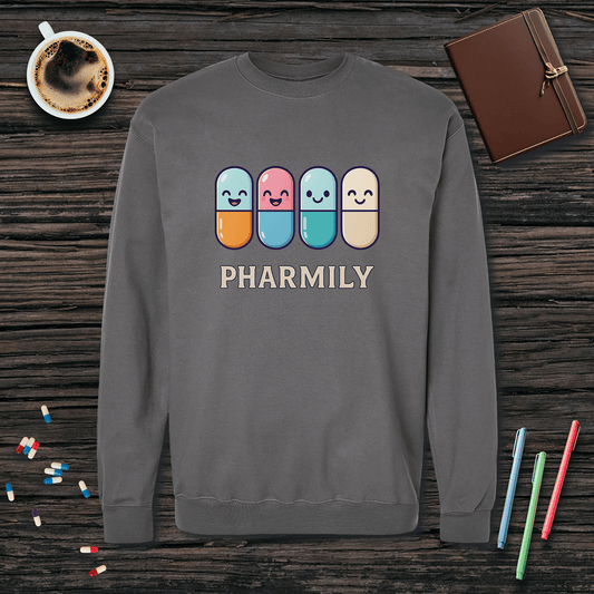 Pharmily Capsules Fleece Crewneck Sweatshirt