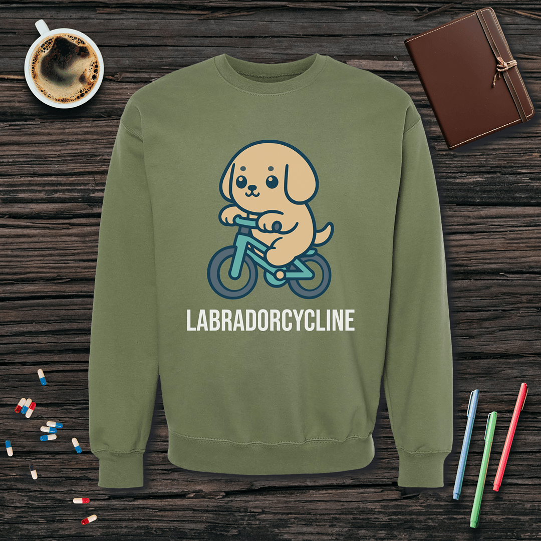 Labradorcycline Fleece Crewneck Sweatshirt