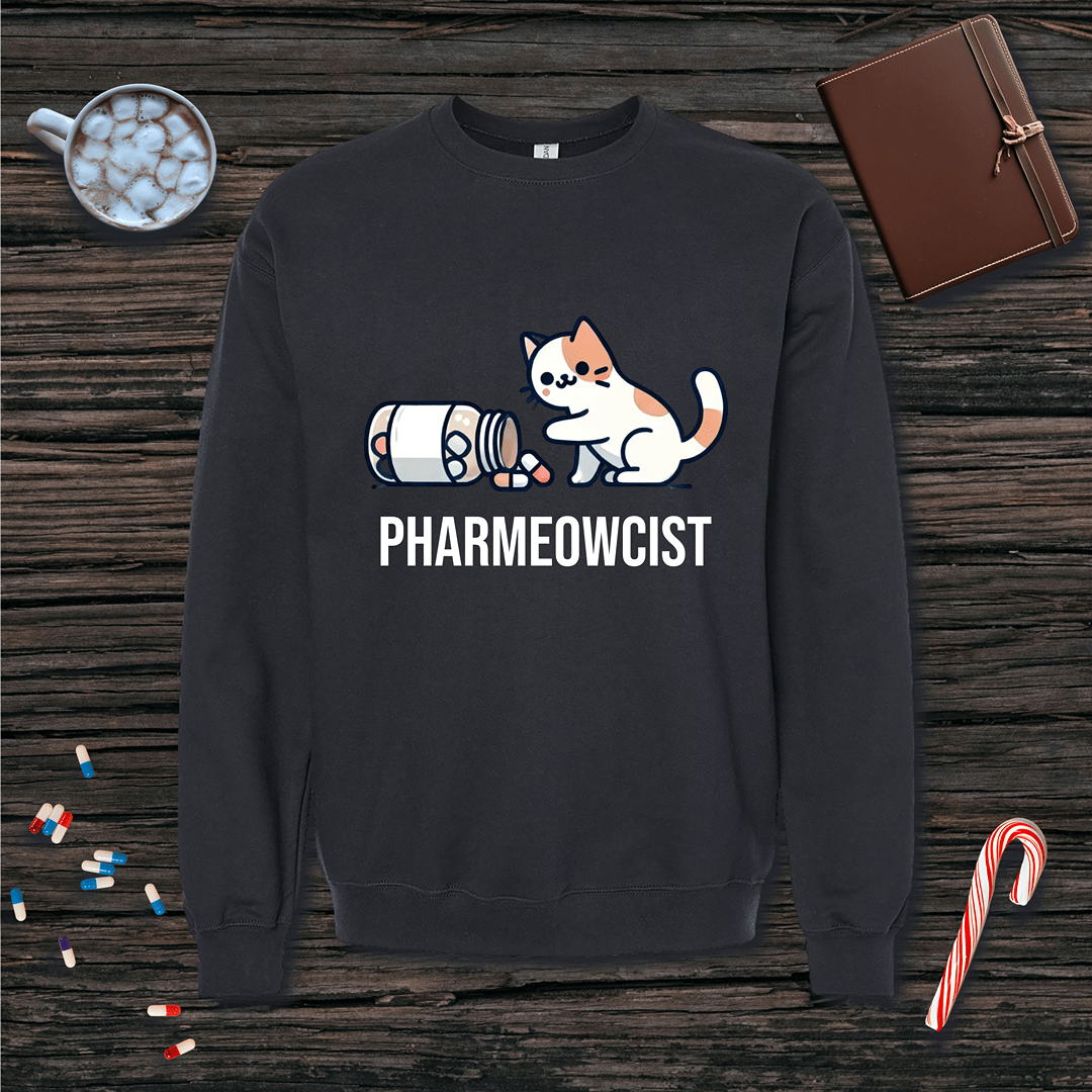 Pharmeowcist Fleece Crewneck Sweatshirt