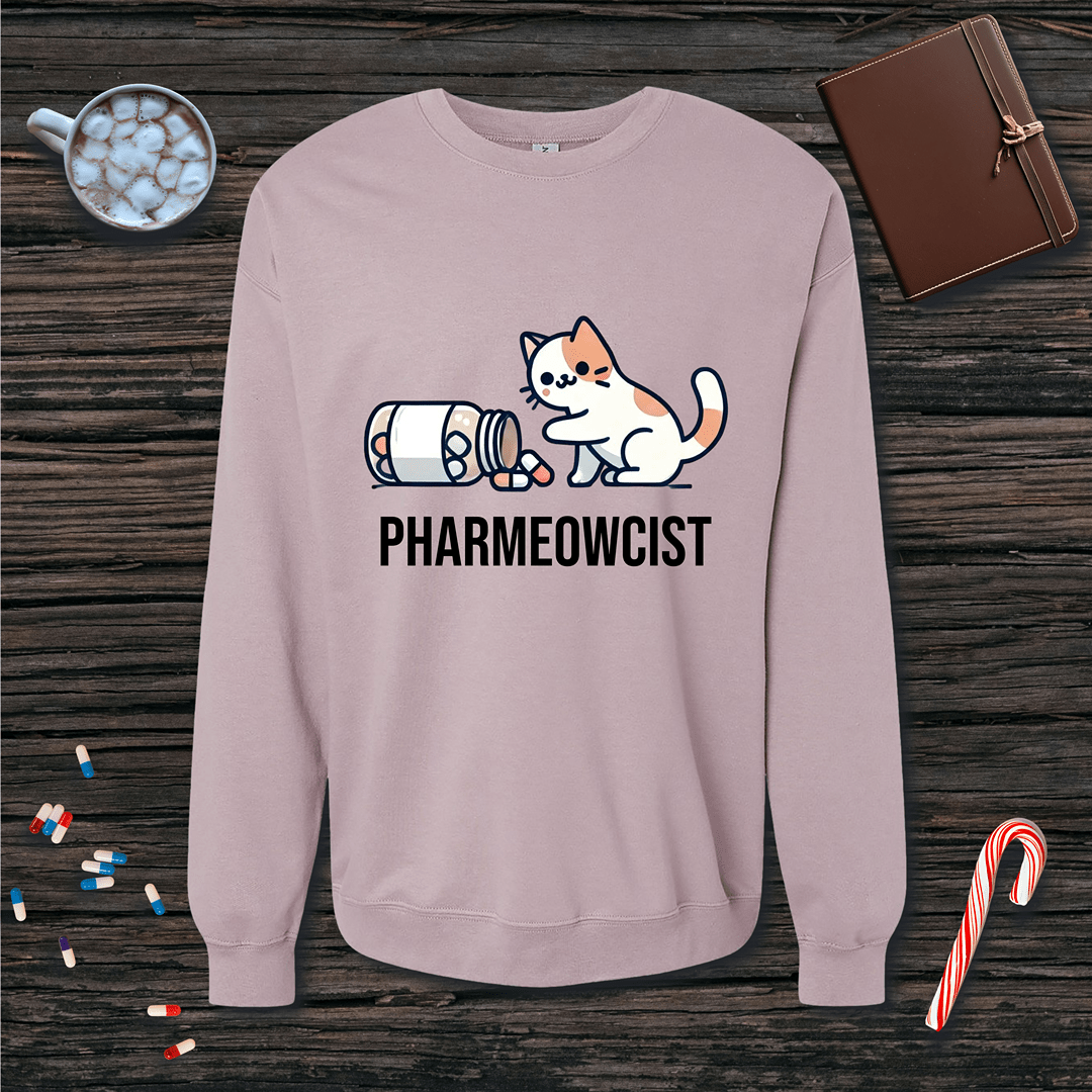 Pharmeowcist Fleece Crewneck Sweatshirt