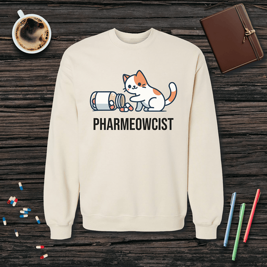 Pharmeowcist Fleece Crewneck Sweatshirt