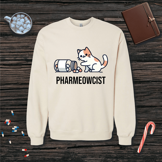 Pharmeowcist Fleece Crewneck Sweatshirt