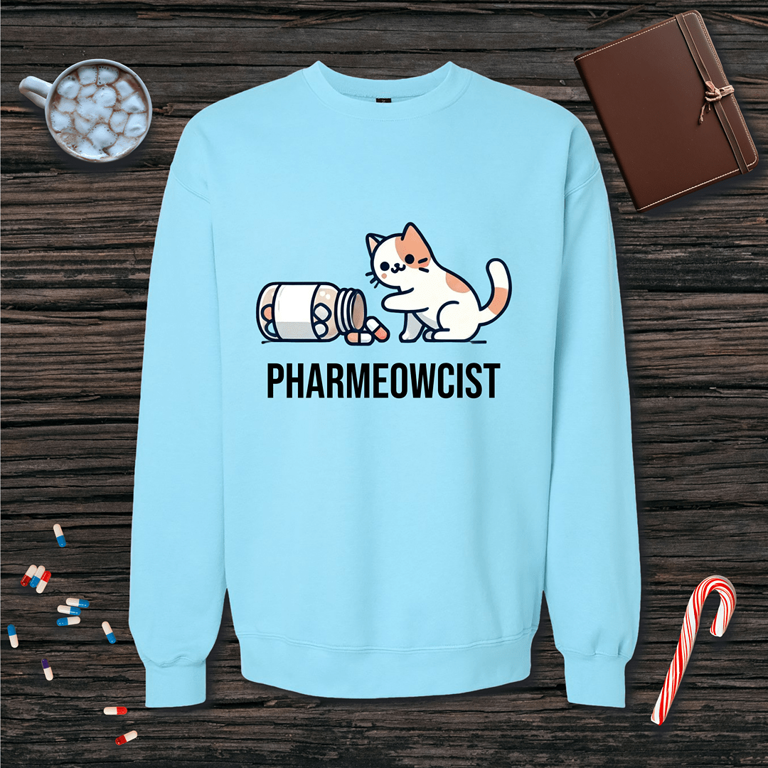 Pharmeowcist Fleece Crewneck Sweatshirt