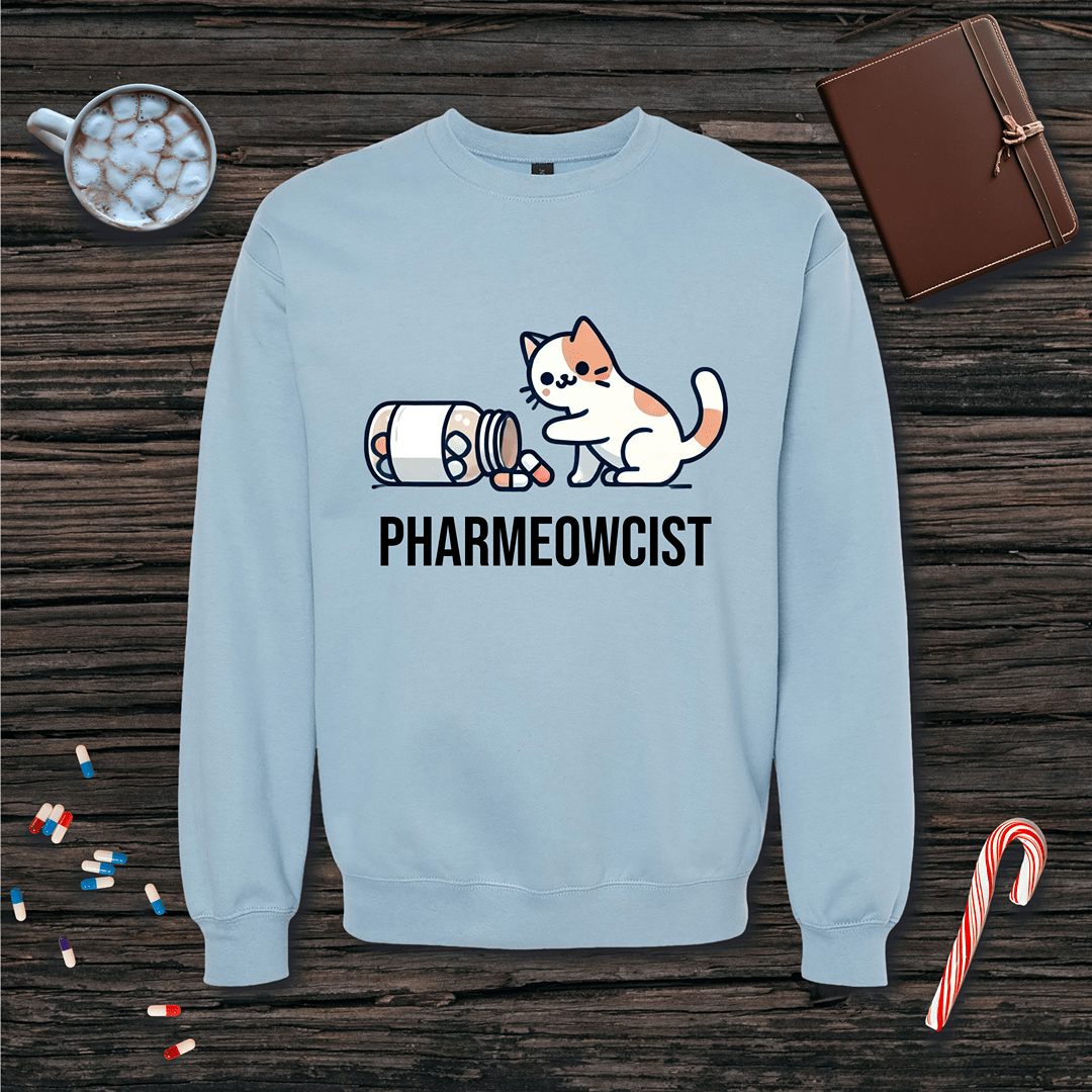 Pharmeowcist Fleece Crewneck Sweatshirt