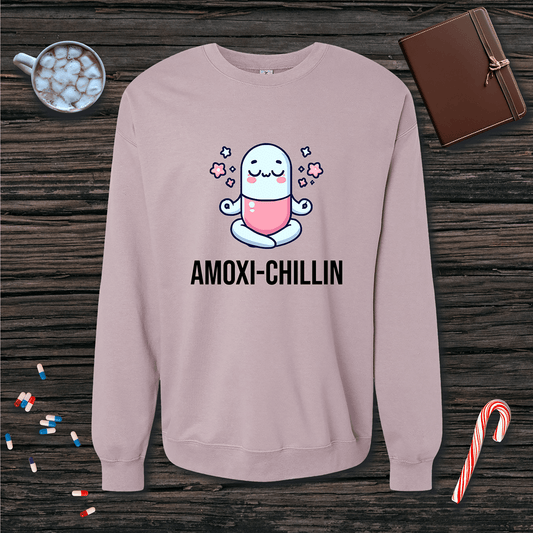 Amoxi-Chillin Fleece Crewneck Sweatshirt