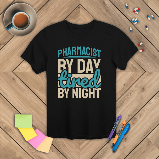 Pharmacist by Day Tired by Night T-Shirt