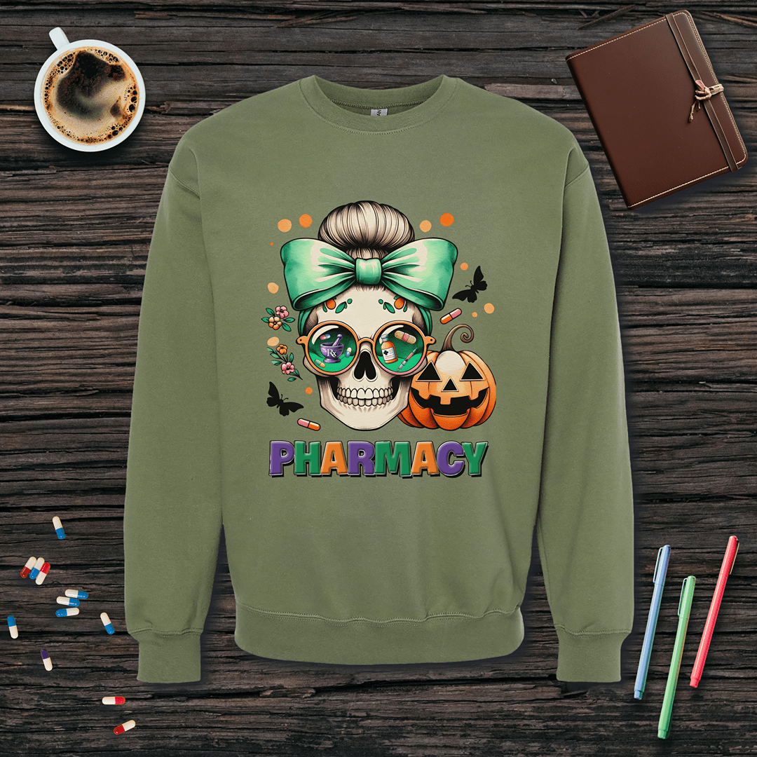 Pharmacy - Halloween Theme Fleece Crewneck Sweatshirt