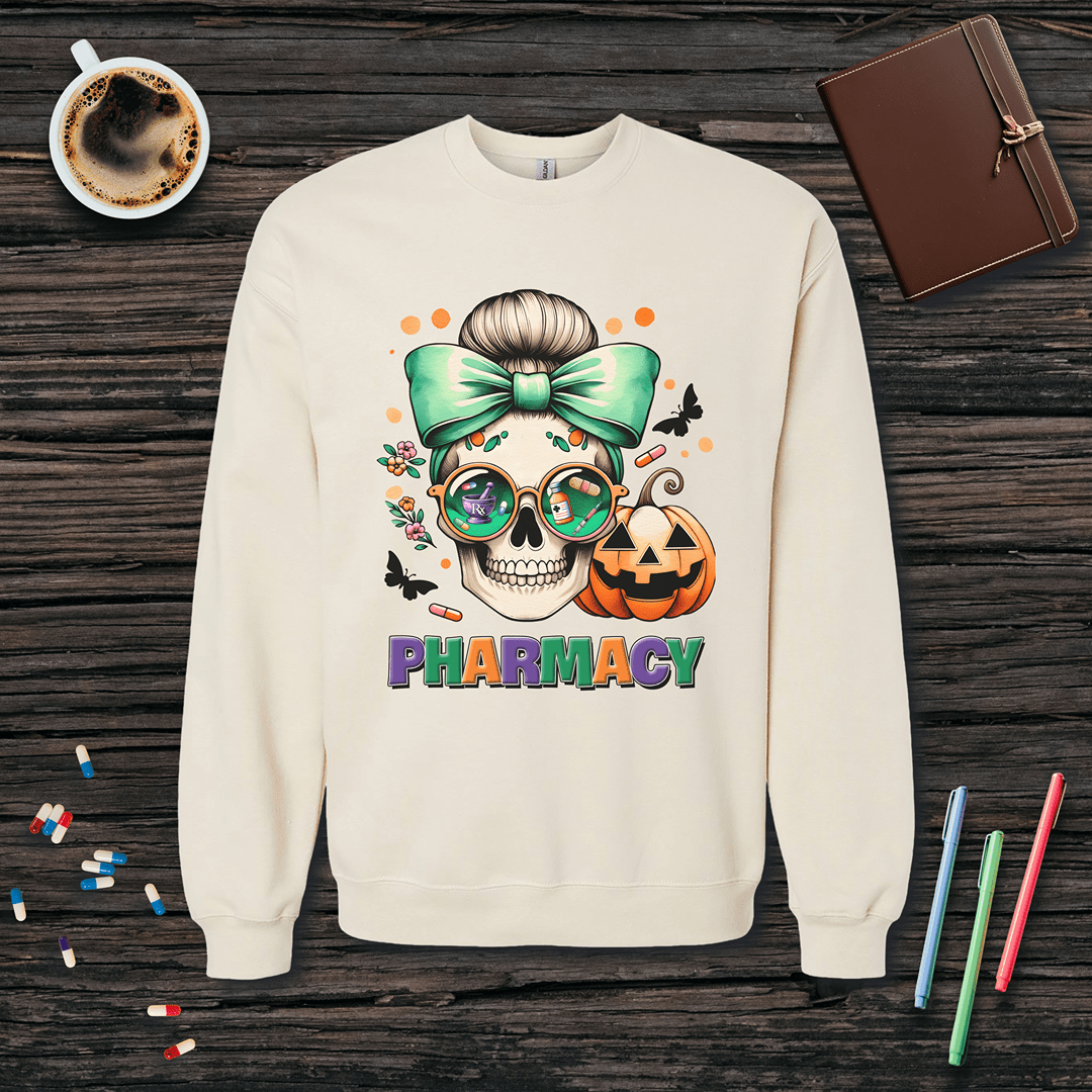 Pharmacy - Halloween Theme Fleece Crewneck Sweatshirt