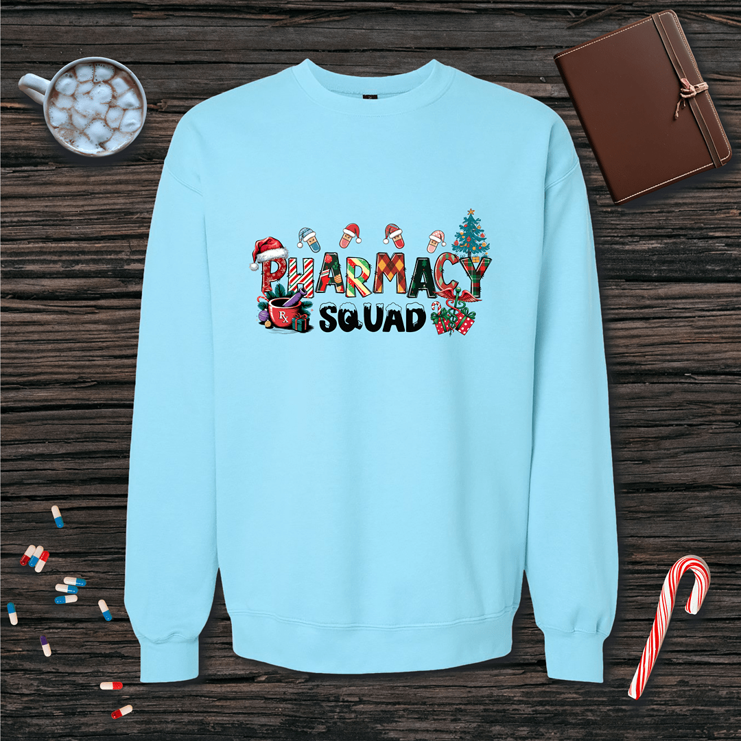 Christmas Hats Pharmacy Squad Fleece Crewneck Sweatshirt