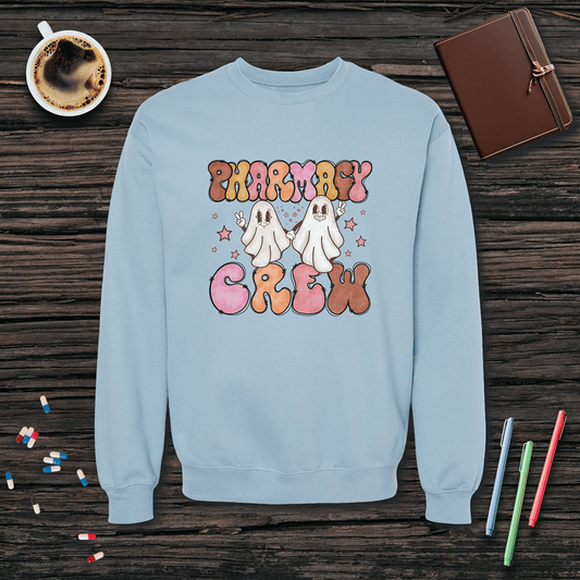 Ghost Pharmacy Crew - Halloween Fleece Crewneck Sweatshirt