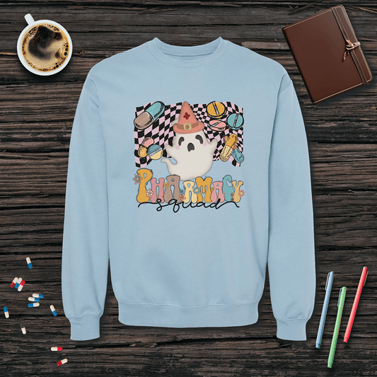 Ghost Pharmacy Squad - Halloween Fleece Crewneck Sweatshirt