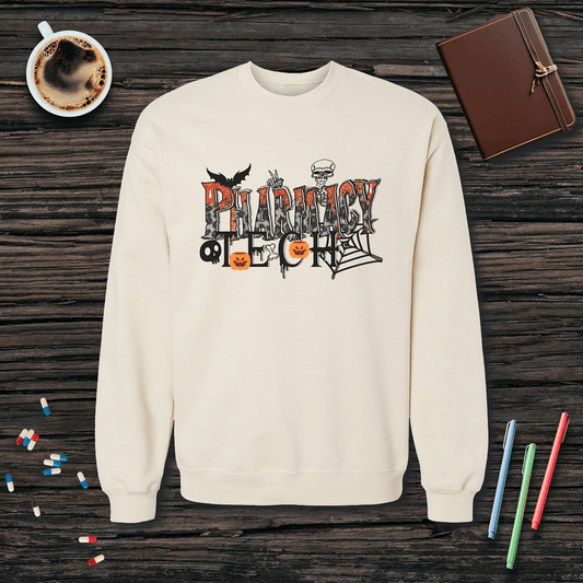 Halloween Pharmacy Tech - Halloween Fleece Crewneck Sweatshirt