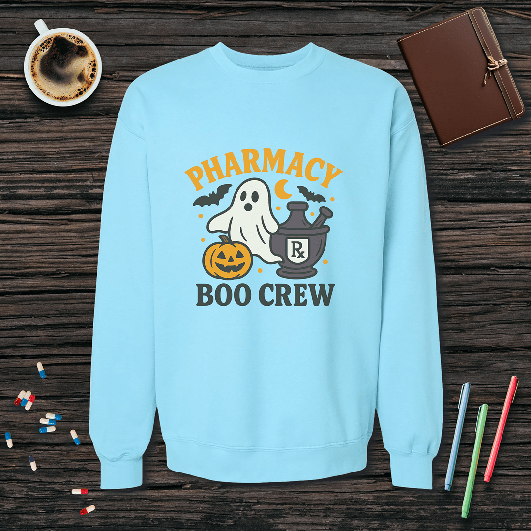 Pharmacy Boo Crew - Halloween Fleece Crewneck Sweatshirt