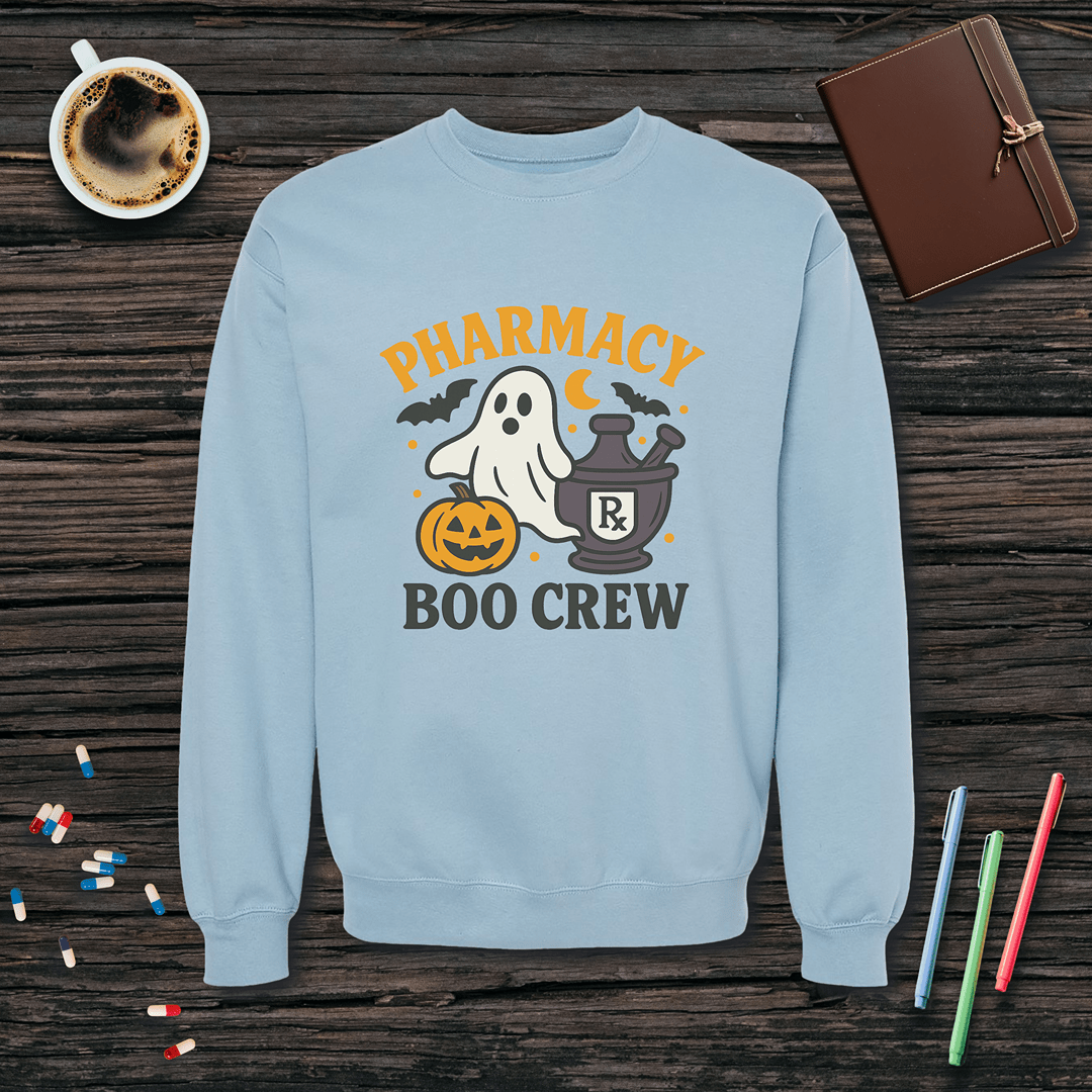Pharmacy Boo Crew - Halloween Fleece Crewneck Sweatshirt