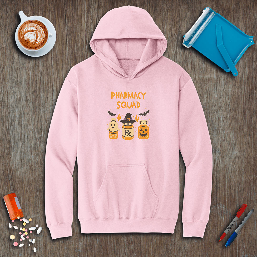 Pharmacy Squad Halloween Bottles Fleece Hoodie